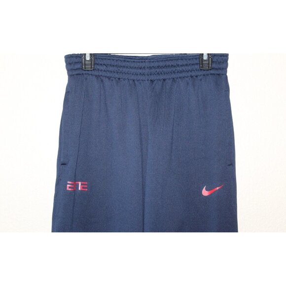 Nike Elite Blue Therma Fit Basketball Sweatpants Medium Altered 28 x 27 Cinch - Picture 2 of 5